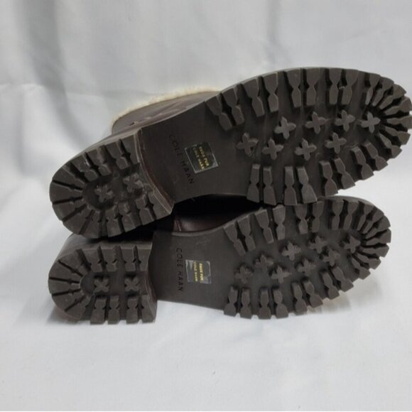 Cole Haan Champion Brown Leather Waterproof Zip Up Boots Women's Size 6B - Picture 10 of 16